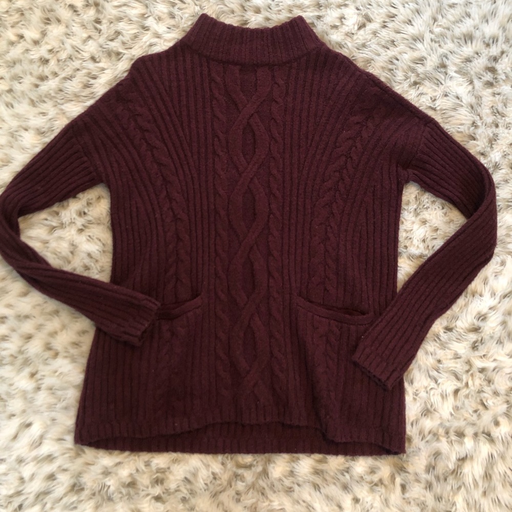 Abercrombie and Fitch Mock neck cable sweater